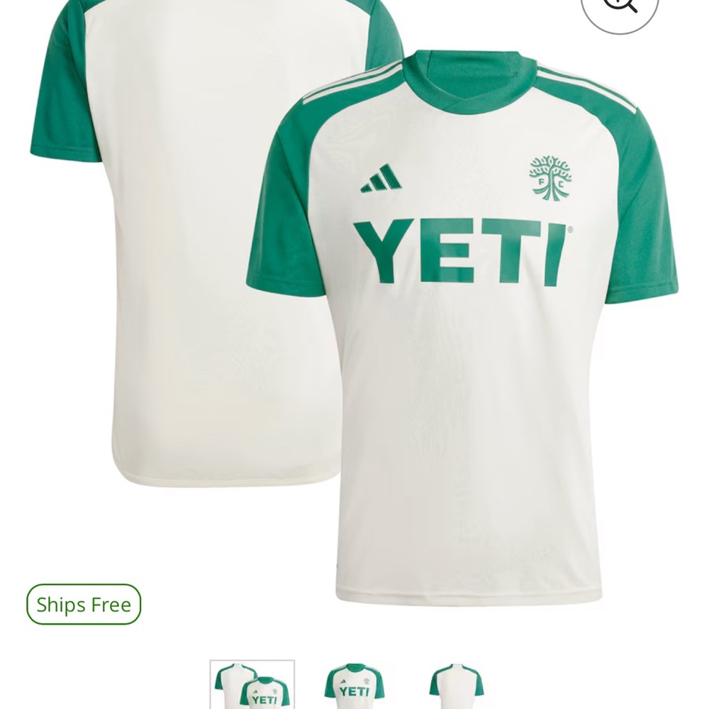 Adidas Green and White Austin FC Jersey